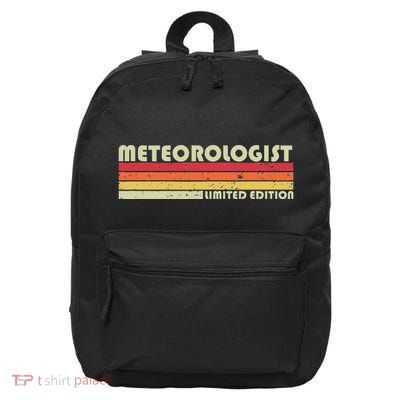Meteorologist Funny Job Title Profession Birthday Worker 16 in Basic Backpack