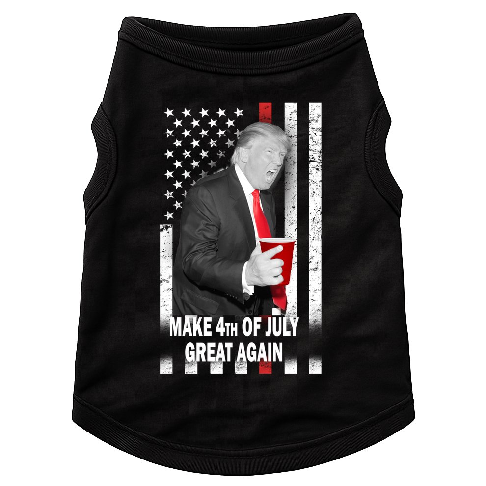 Donald Trump Make 4th Of July Great Again Doggie Tank