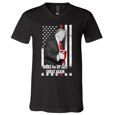 Donald Trump Make 4th Of July Great Again V-Neck T-Shirt