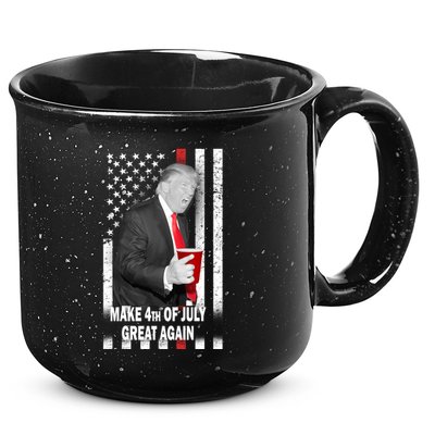 Donald Trump Make 4th Of July Great Again 15oz Campfire Ceramic Mug