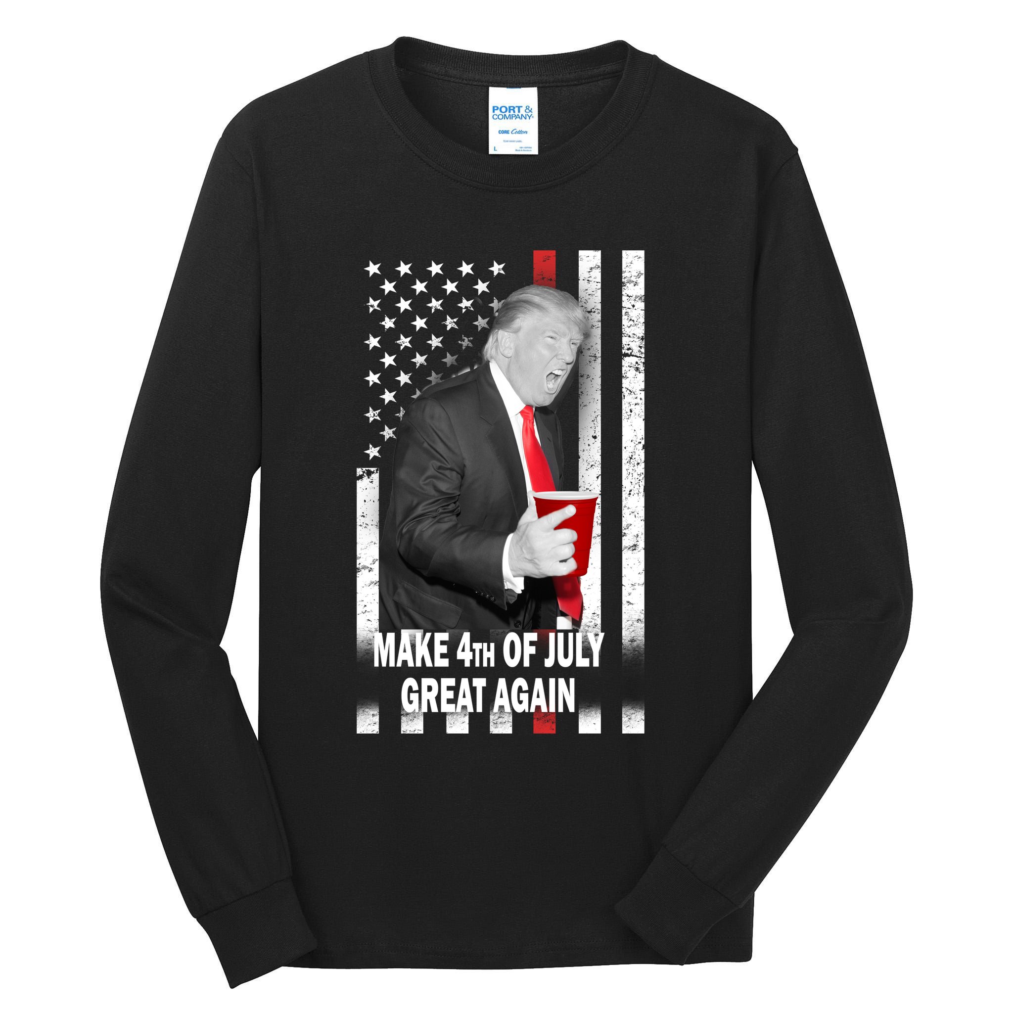 Donald Trump Make 4th Of July Great Again Tall Long Sleeve T-Shirt