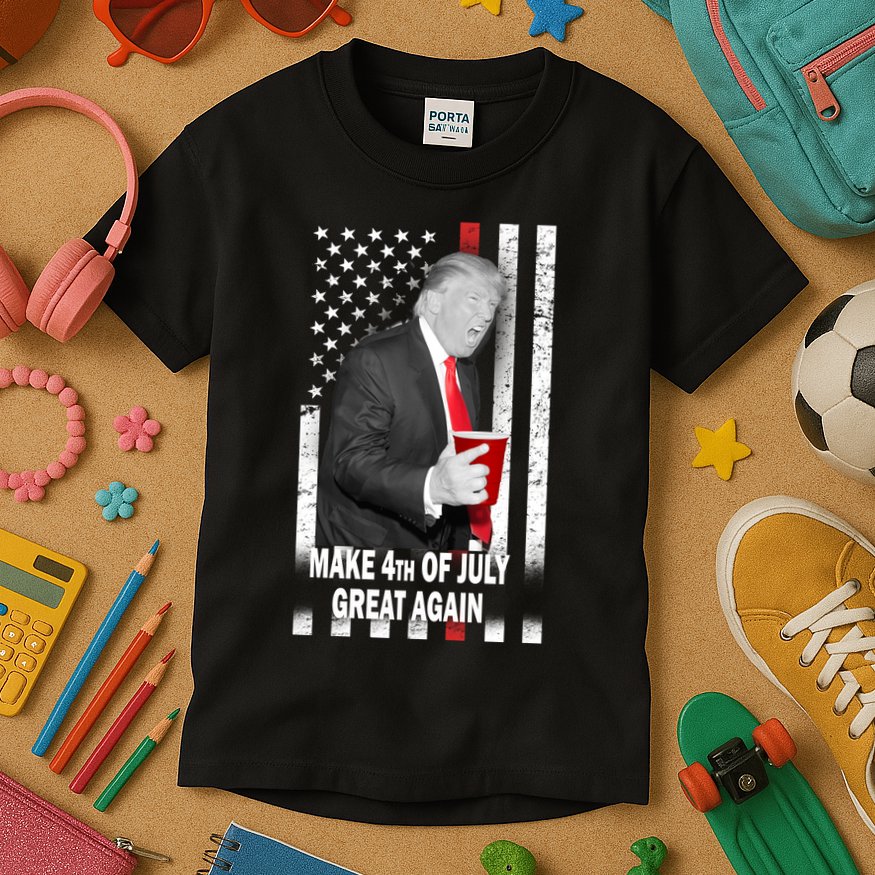 Donald Trump Make 4th Of July Great Again Kids T-Shirt