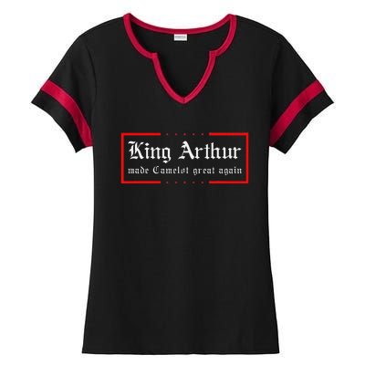 Medieval Festival King Arthur Camelot Great Again Ren Faire Ladies Halftime Notch Neck Tee