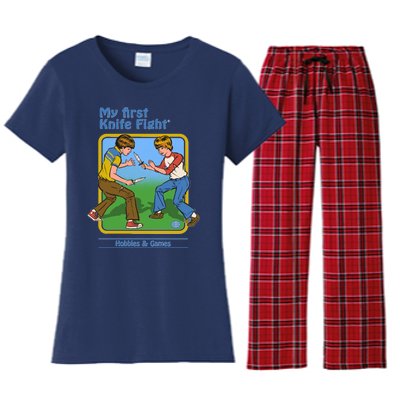 My First Knife Fight Shirt Hobbies And Games Women's Flannel Pajama Set