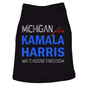 Michigan For Kamala Harris 2024 We Choose Freedom Doggie Tank