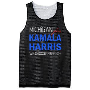 Michigan For Kamala Harris 2024 We Choose Freedom Mesh Reversible Basketball Jersey Tank