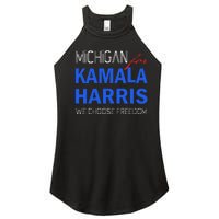 Michigan For Kamala Harris 2024 We Choose Freedom Women's Perfect Tri Rocker Tank