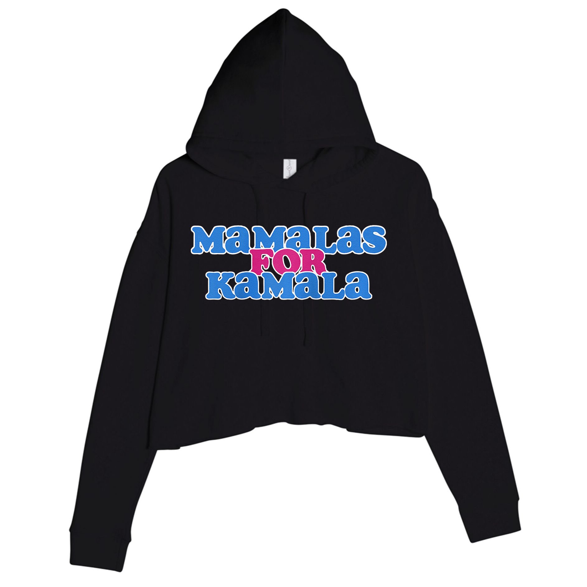 Mamalas For Kamala This Mamala Voting For Kamala Raglan Crop Fleece Hoodie