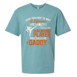 My Favorite Korea Taekwondo Training Player Calls Me Daddy Gift Sueded Cloud Jersey T-Shirt