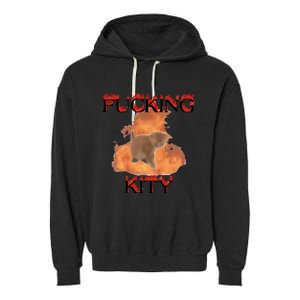 Milkcattos Fucking Kity Garment-Dyed Fleece Hoodie