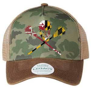 Maryland Flag Lacrosse Legacy Tie Dye Trucker Hat