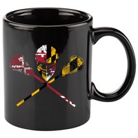 Maryland Flag Lacrosse 11oz C Handle Ceramic Mug