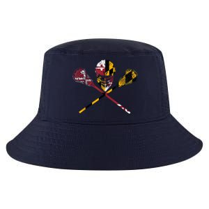 Maryland Flag Lacrosse Cool Comfort Performance Bucket Hat