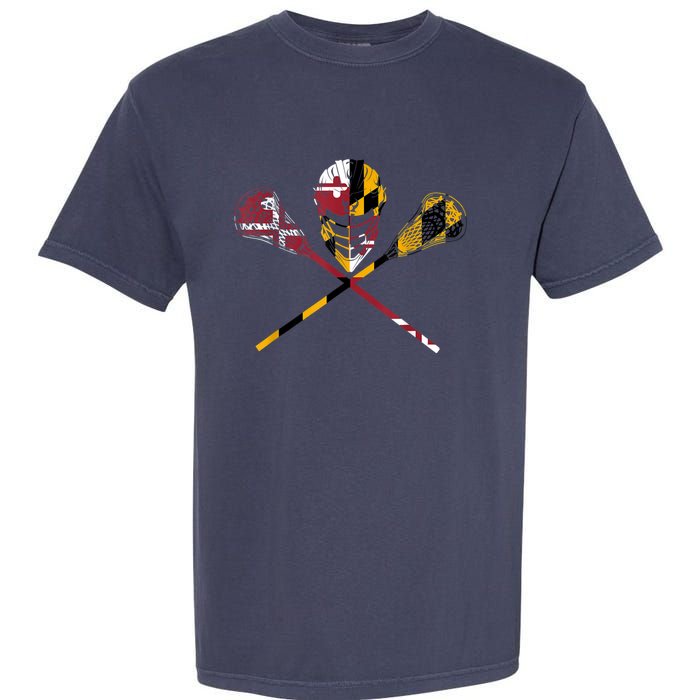 Maryland Flag Lacrosse Garment-Dyed Heavyweight T-Shirt