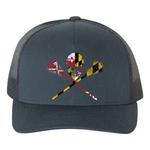 Maryland Flag Lacrosse Yupoong Adult 5-Panel Trucker Hat