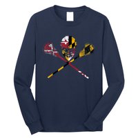 Maryland Flag Lacrosse Long Sleeve Shirt