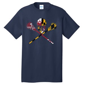 Maryland Flag Lacrosse Tall T-Shirt