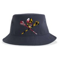 Maryland Flag Lacrosse Sustainable Bucket Hat