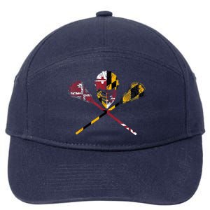 Maryland Flag Lacrosse 7-Panel Snapback Hat