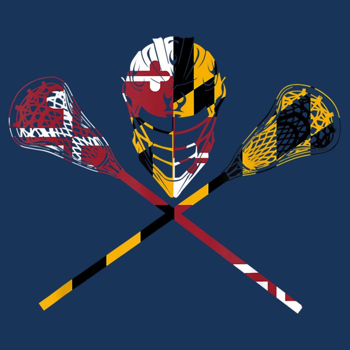 Maryland Flag Lacrosse Drawstring Bag