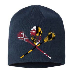 Maryland Flag Lacrosse Sustainable Beanie