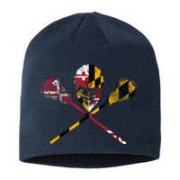 Maryland Flag Lacrosse Sustainable Beanie