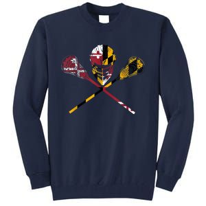 Maryland Flag Lacrosse Tall Sweatshirt