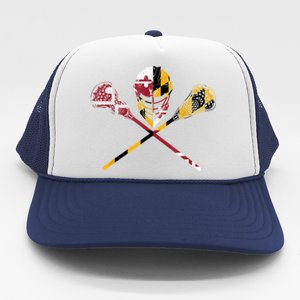 Maryland Flag Lacrosse Trucker Hat