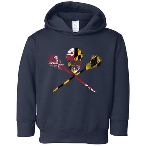 Maryland Flag Lacrosse Toddler Hoodie