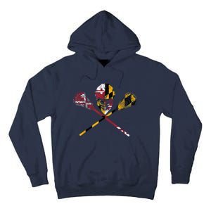 Maryland Flag Lacrosse Tall Hoodie