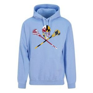 Maryland Flag Lacrosse Unisex Surf Hoodie