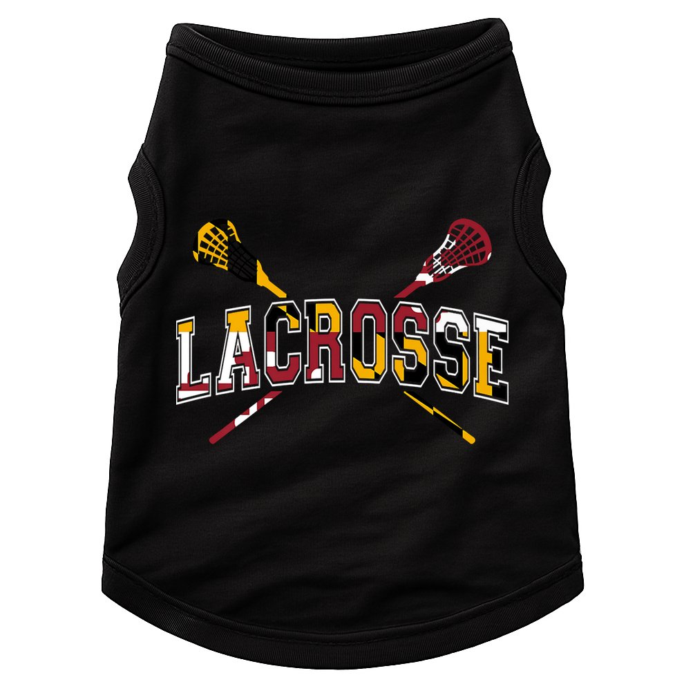 Maryland Flag Lacrosse Doggie Tank