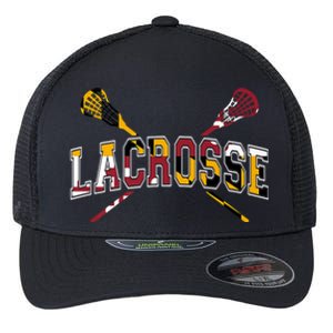 Maryland Flag Lacrosse Flexfit Unipanel Trucker Cap