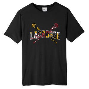 Maryland Flag Lacrosse Tall Fusion ChromaSoft Performance T-Shirt