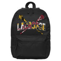 Maryland Flag Lacrosse 16 in Basic Backpack