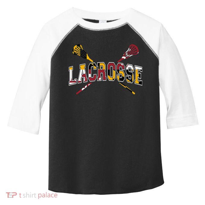 Maryland Flag Lacrosse Toddler Fine Jersey T-Shirt