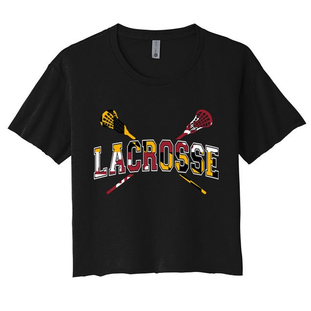 Maryland Flag Lacrosse Crop Top