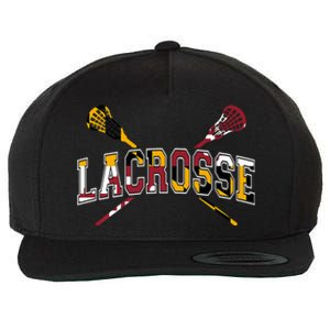 Maryland Flag Lacrosse Wool Snapback Cap