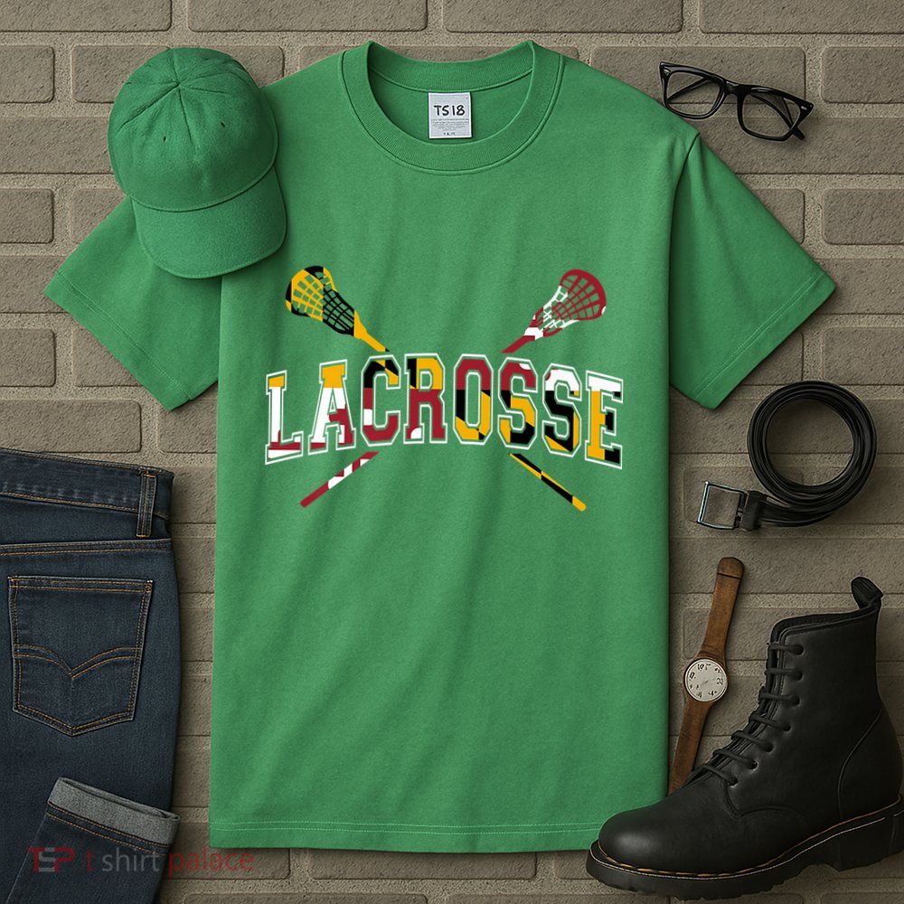 Maryland Flag Lacrosse Tall T-Shirt