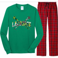 Maryland Flag Lacrosse Long Sleeve Pajama Set