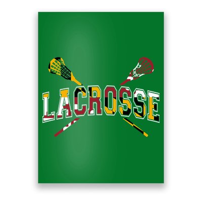 Maryland Flag Lacrosse Poster