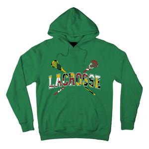 Maryland Flag Lacrosse Tall Hoodie