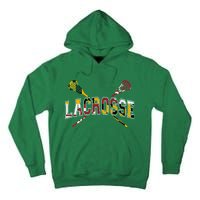 Maryland Flag Lacrosse Tall Hoodie