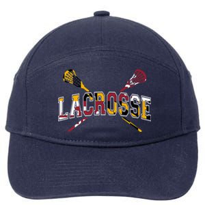 Maryland Flag Lacrosse 7-Panel Snapback Hat