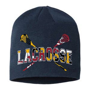 Maryland Flag Lacrosse Sustainable Beanie