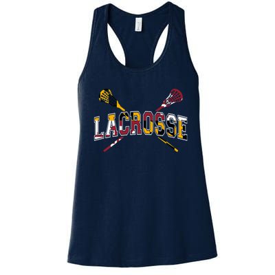 Maryland Flag Lacrosse Women's Racerback Tank