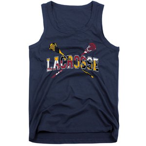 Maryland Flag Lacrosse Tank Top