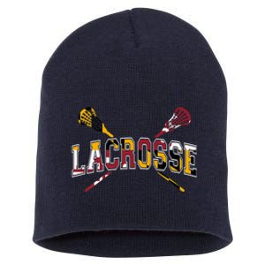 Maryland Flag Lacrosse Short Acrylic Beanie