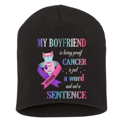 My Friend Living Proof Cancer Just A Word Not A Sentence Short Acrylic Beanie