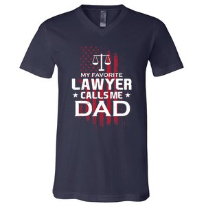 My Favorite Lawyer Calls Me Dad Gift For Father's Day V-Neck T-Shirt